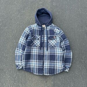 Y2K Dickies Zip Up Hoodie Flannel Puffer Jacket